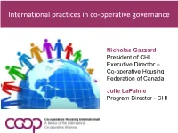 International Practices in Co-Operative Governance