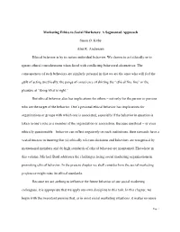 Marketing Ethics to Social Marketers: a Segmented Approach