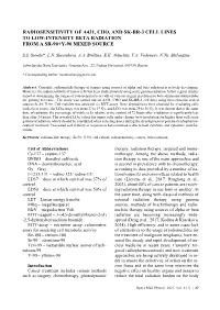 5 Radiosensitivity of A431, CHO, and SK-BR-3 Cell Lines to Low-Intensity