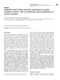 Adaptive and Innate Immune Responses to Gene Transfer Vectors: Role of Cytokines and Chemokines in Vector Function