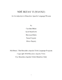An Introduction to Mescalero Apache Language Phrases