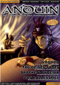 ANDUIN.DE RUBRIKENRUBRIKEN 2 ANDUIN 85 DEZEMBER 2003 U SCHWERPUNKTTHEMA: VOODOO