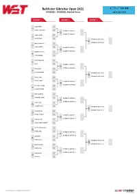 Betvictor Gibraltar Open 2021 01/03/2021 - 07/03/2021, Marshall Arena