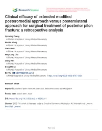 Clinical Efficacy of Extended Modified Posteromedial Approach Versus