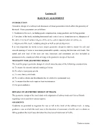 Lecture-15 RAILWAY ALIGNMENT