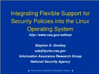 NSA Security-Enhanced Linux (Selinux)
