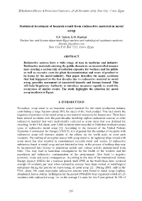 Statistical Treatment of Hazards Result from Radioactive Material in Metal Scrap