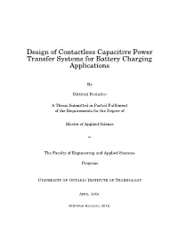 Design of Contactless Capacitive Power Transfer Systems for Battery Charging Applications
