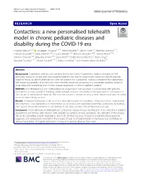 Download and Use Disorders and Disabilities in Need of Regular Follow up the Platform and Verify That the Conditions for an Effect- Multidisciplinary Assessments