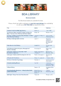 Dvds AVAILABLE from the BDA INFORMATION CENTRE