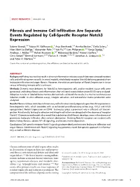 Fibrosis and Immune Cell Infiltration Are Separate Events Regulated By