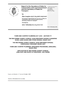 Planning Inspectors' Report