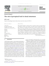 The Role of Perceptual Load in Visual Awareness