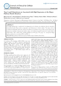 Type I and II Interferon Are Associated with High Expression of the Hippo Pathway Family Members