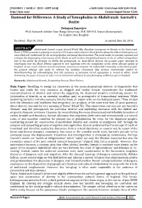 A Study of Xenophobia in Abdulrazak Gurnah's Dottie