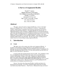 A Survey of Augmented Reality