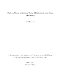 Carbon Chain Molecules Toward Embedded Low-Mass Protostars