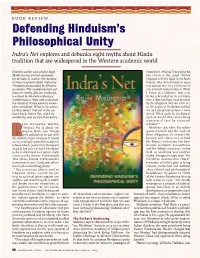 Defending Hinduism's Philosophical Unity