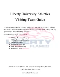 Liberty University Athletics Visiting Team Guide