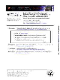 Maturation and Is Inhibited by TLR2 Signaling Through TLR4 Promotes