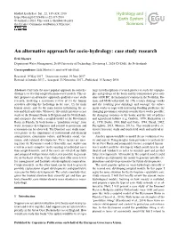 An Alternative Approach for Socio-Hydrology: Case Study Research
