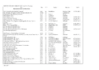 April 2013 WRRC REFERENCE LIBRARY LIST