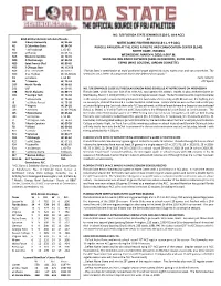 Florida State Game Notes
