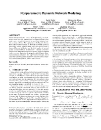 Nonparametric Dynamic Network Modeling