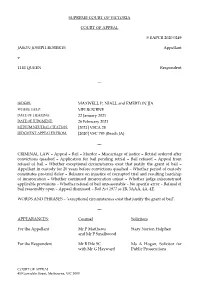 Roberts V the Queen [2021] VSCA 28