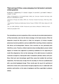 Tilted and Type-III Dirac Cones Emerging from Flat Bands in Photonic Orbital Graphene