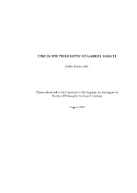 Time in the Philosophy of Gabriel Marcel