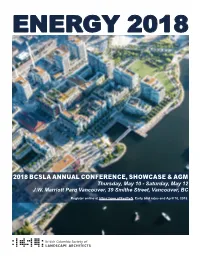 2018 Bcsla Annual Conference, Showcase &
