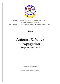 Antenna & Wave Propagation