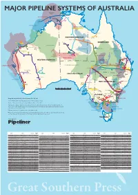 MAJOR PIPELINE SYSTEMS of AUSTRALIA Bayu-Undan Field NT5 DARWIN BONAPARTE BASIN NT8 Blacktip Gas Field