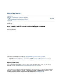Patent-Based Open Science
