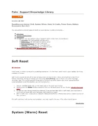 Soft Reset System (Warm)