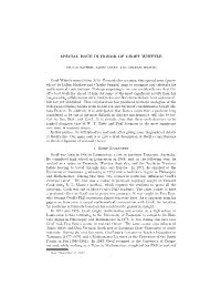 SPECIAL ISSUE in HONOR of GEOFF WHITTLE Geoff Whittle Turned 60 in 2010. to Mark