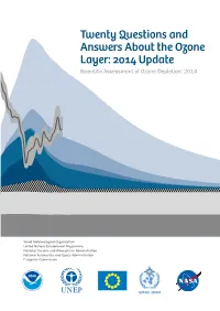 Twenty Questions and Answers About the Ozone Layer: 2014 Update Scientific Assessment of Ozone Depletion: 2014
