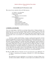 A. Calendrics: Converting Dates B. Sources for Geography C. Official Titles Bureaucracy and Examinations D