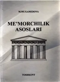 Me'morchilik Asoslari