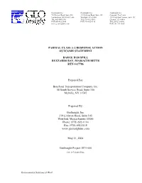 Partial Class A-2 Response Action Outcome Statement