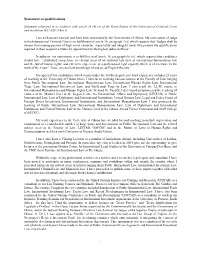 Statement of Qualifications
