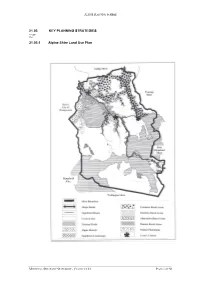 21.03 KEY PLANNING STRATEGIES 21.03-1 Alpine Shire Land Use Plan