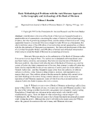 Basic Methodological Problems with the Anti-Mormon Approach to the Geography and Archaeology of the Book of Mormon