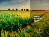 Carbon Disclosure Project 2020