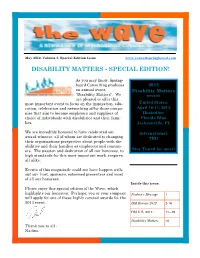 Disability Matters - Special Edition!