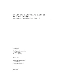 Esplanade Cultural Landscape Report - Introduction 1