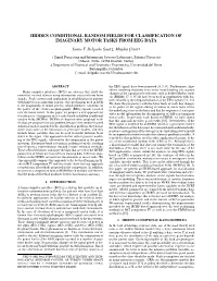 Hidden Conditional Random Fields for Classification of Imaginary Motor Tasks from Eeg Data