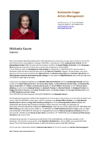 Michaela Kaune Soprano