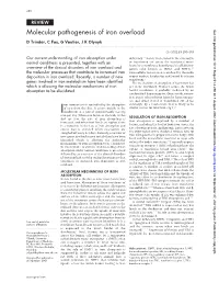 Molecular Pathogenesis of Iron Overload Gut: First Published As 10.1136/Gut.51.2.290 on 1 August 2002